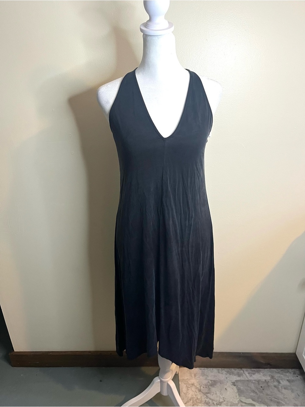 Dolan Left Coast Anthropologie Black V-Neck Sleeveless Swing Dress